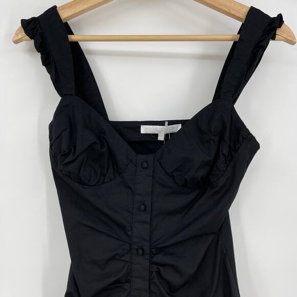 MORE TO COME | NWT Isla Bustier Dress in Black Cotton Mini Sundress XXS - Picture 6 of 10